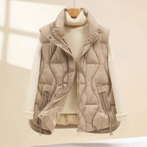 Women's Winter Cotton Quilted Vest Short Padded Jacket